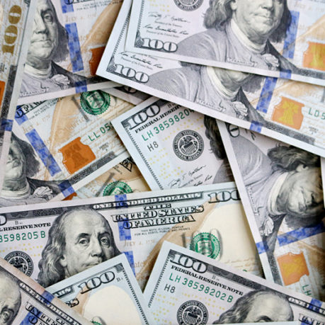 One hundred dollar bills currency