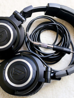 Audio Technica bulky noise canceling headphones