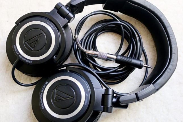 Audio Technica bulky noise canceling headphones