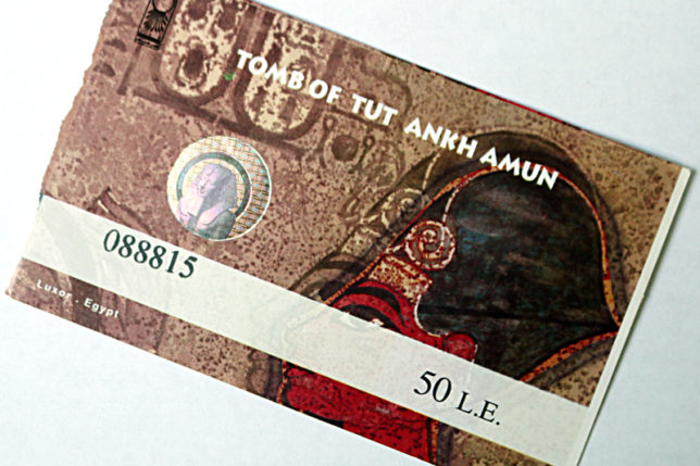 Ticket to Tomb of Tut Ankh Amun