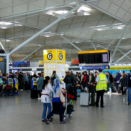 Interior of London Stansted Airport Terminal