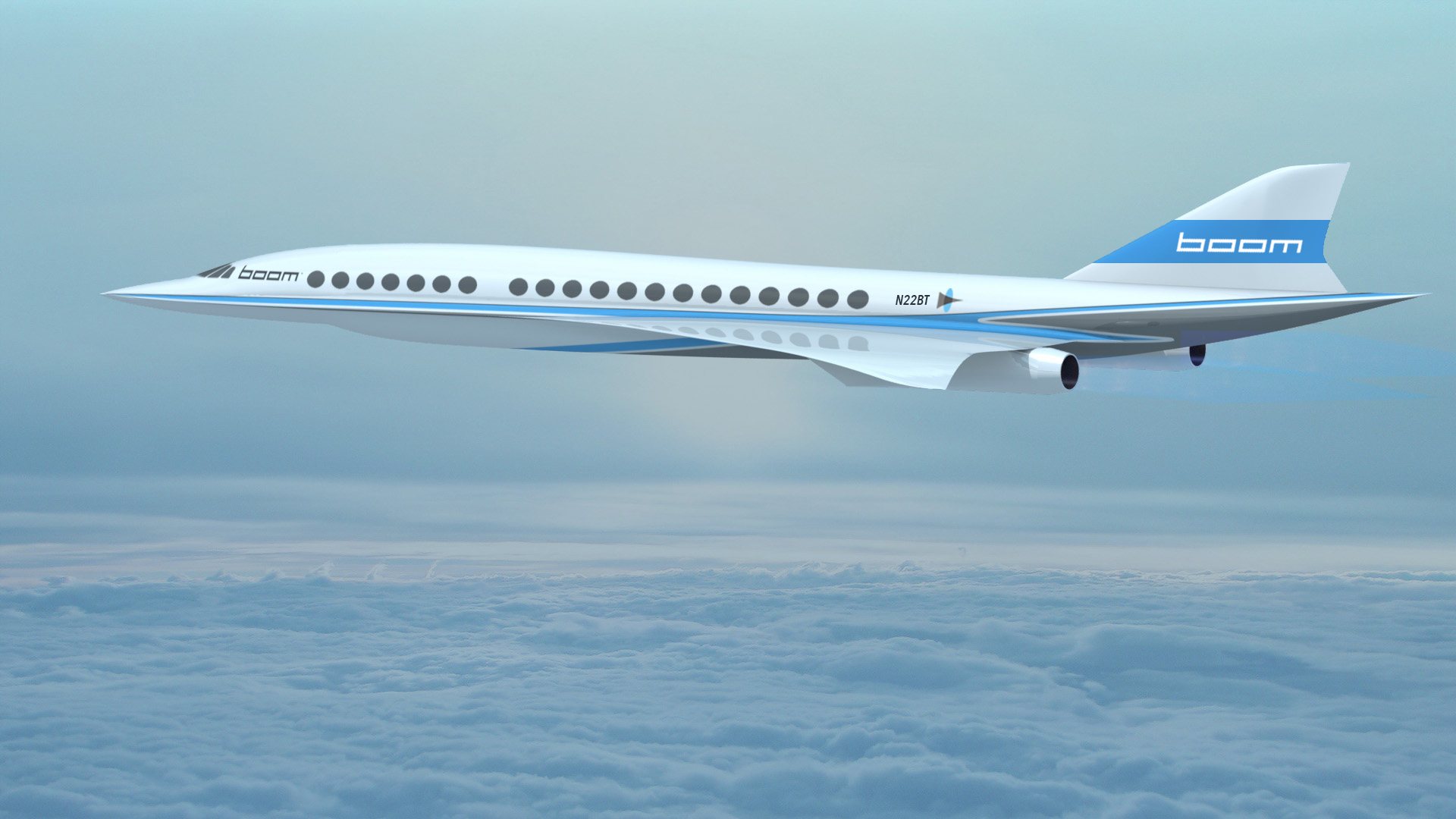 Boom supersonic airplane