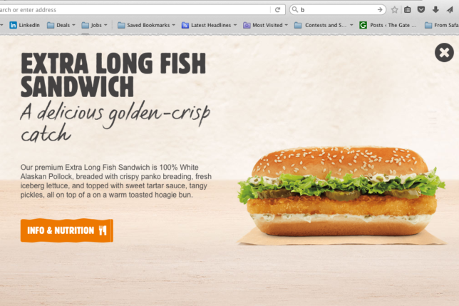 Long Fish Sandwich