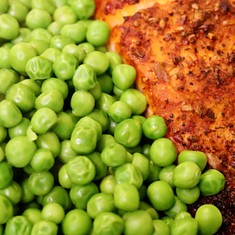 Salmon and peas