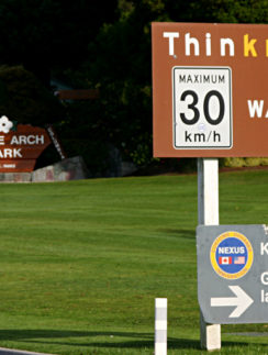 Kilometers to Miles at Canada border