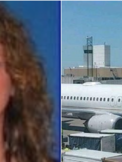 Julia Price United Airlines flight attendant evacuation slide