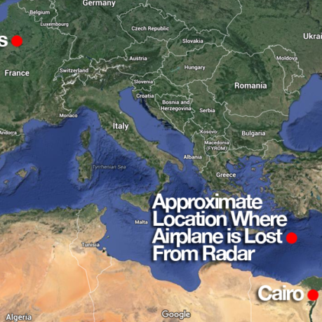 EgyptAir Flight 804 Paris to Cairo Missing