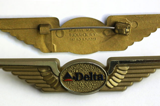 A wing pin of Delta Air Lines