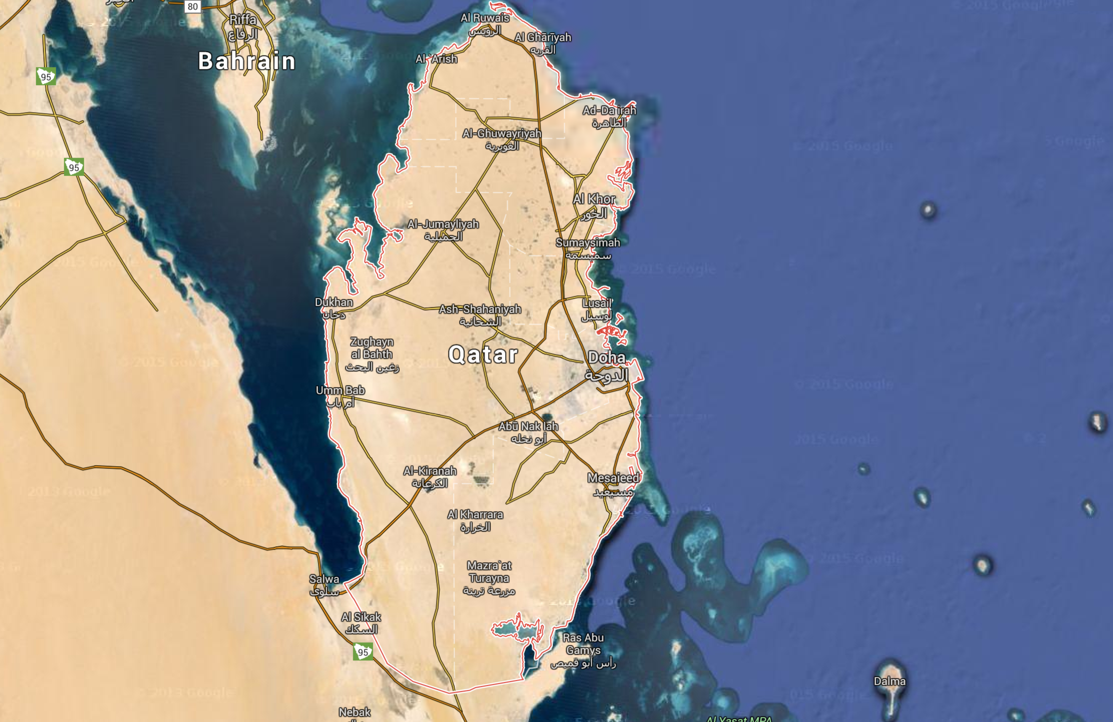 Qatar map