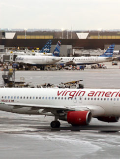 Virgin America airplane.