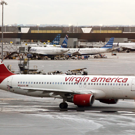 Virgin America airplane.