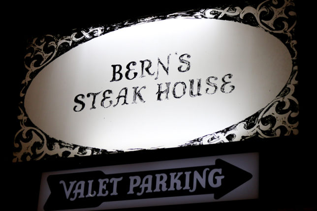 Bern’s Steak House restaurant Tampa sign