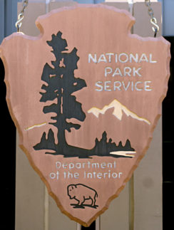 National Park Service wooden plaque
