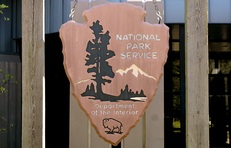 National Park Service wooden plaque