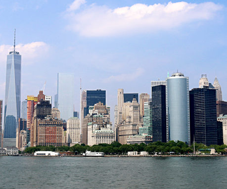 New York from the Staten Island Ferry.