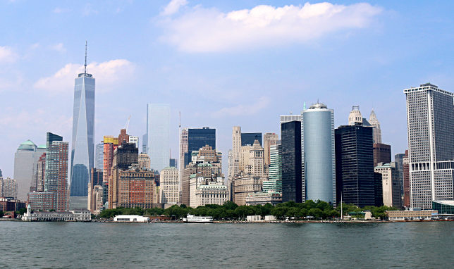 New York from the Staten Island Ferry.