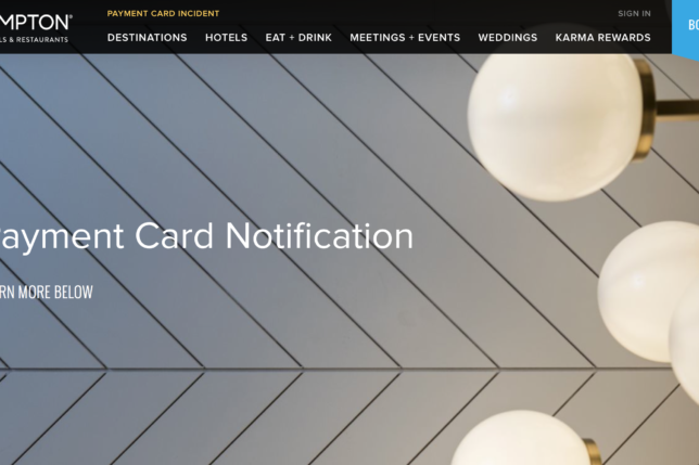 Security data payment card breach