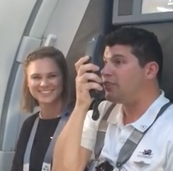 Southwest Airlines flight attendant Looney Tunes