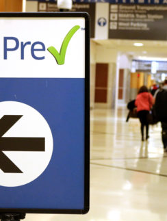 Transportation Security Administration sign at airport