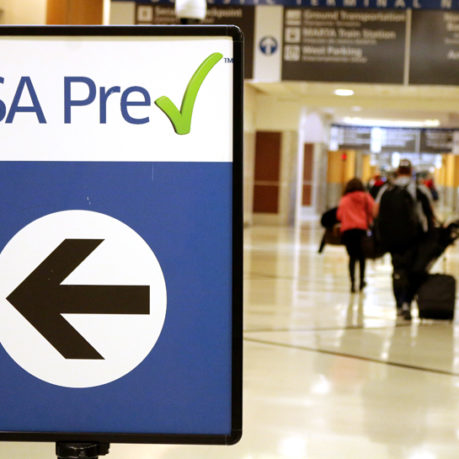 Transportation Security Administration sign at airport