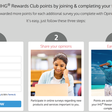 1,000 IHG Rewards points for survey.