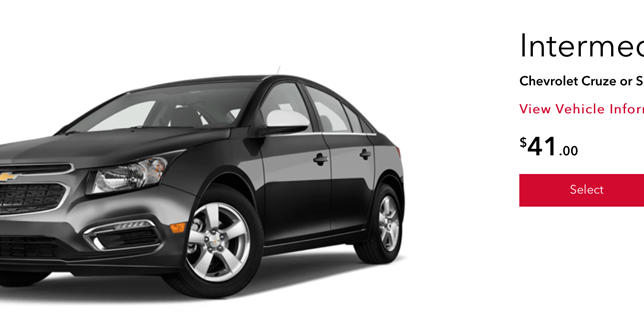 Chevrolet Cruze One-Way car rental rates