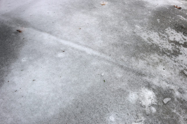 Ice on ground