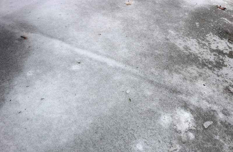 Ice on ground