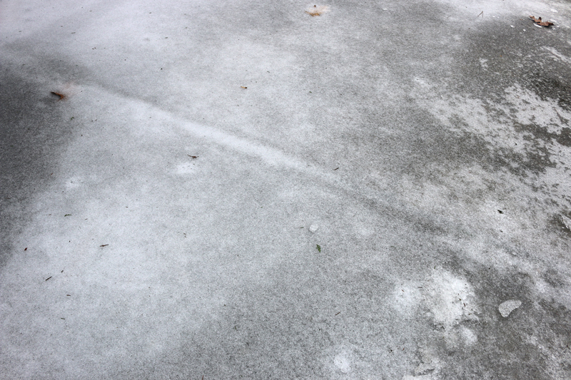 Ice on ground