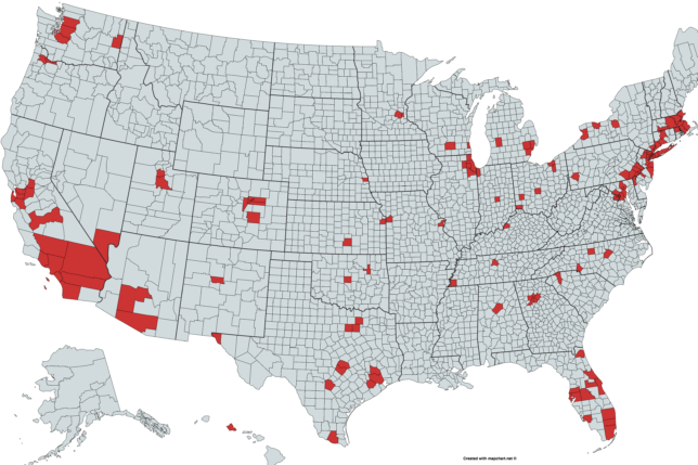 146 Most Populous Counties in the United States