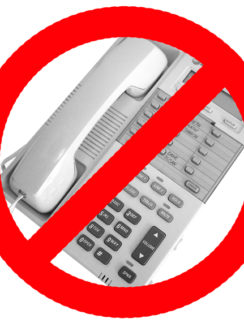 No Landline Telephone Gray