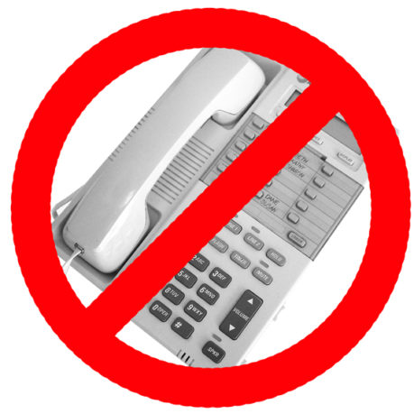 No Landline Telephone Gray