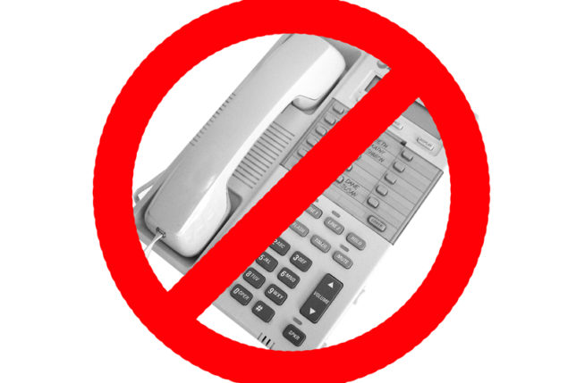 No Landline Telephone Gray