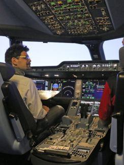 Airbus A350 flight simulator