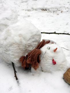 Fallen snowman