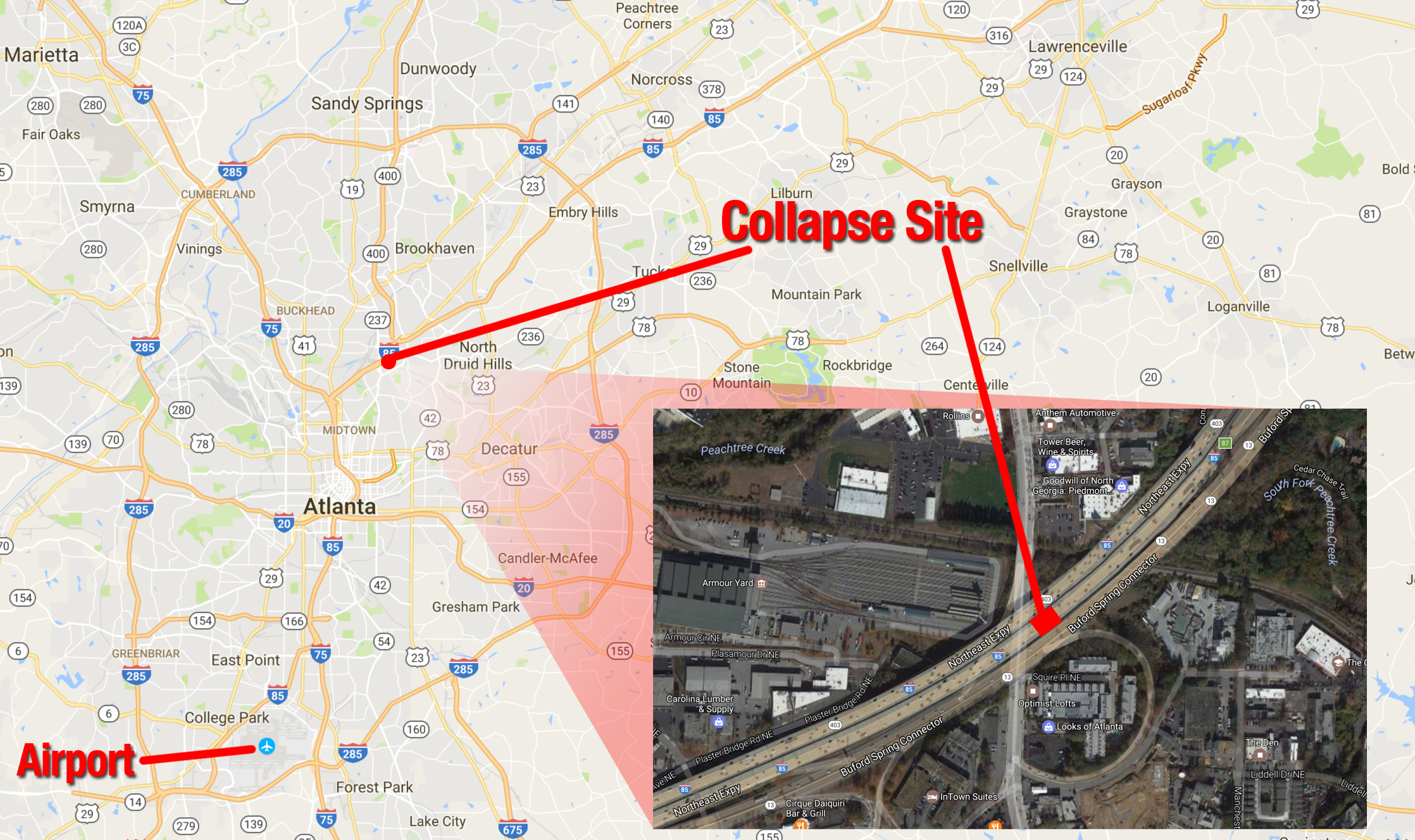 Interstate 85 collapse in Atlanta