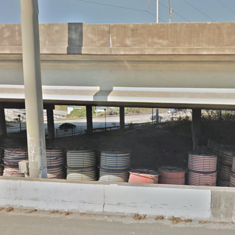 underneath Interstate 85 in Atlanta