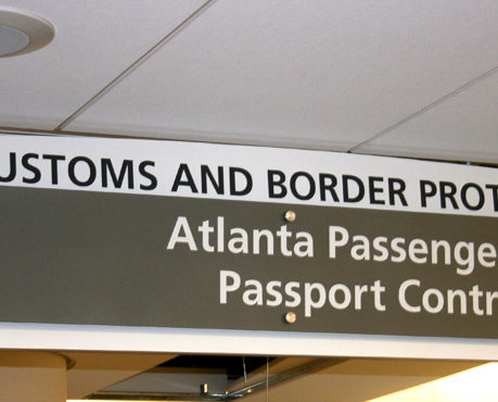 Customs and Border Protection passport control Atlanta