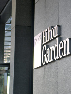 Hilton Garden Inn logo at Krakow Airport