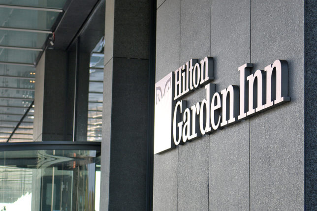 Hilton Garden Inn logo at Krakow Airport