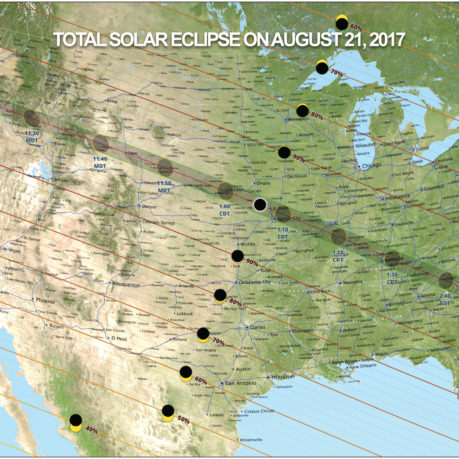 a map of the solar eclipse
