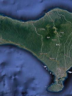Mount Agung Volcano Bali Map