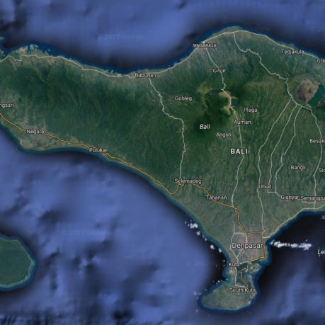 Mount Agung Volcano Bali Map