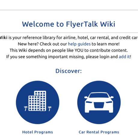 FlyerTalk Wiki access