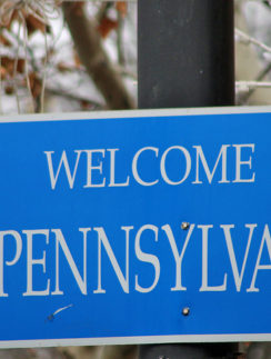 Welcome to Pennsylvania sign