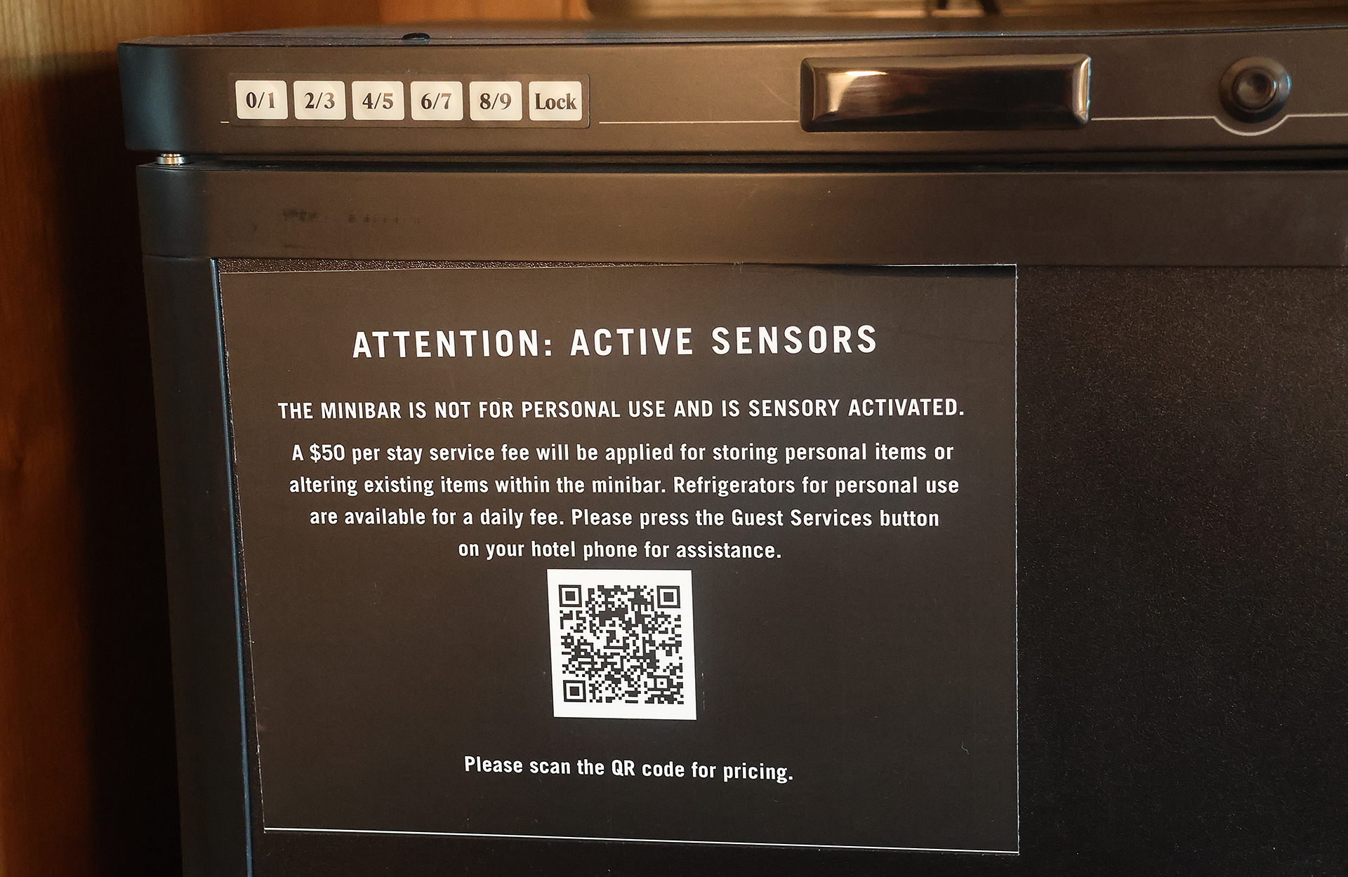 a black box with a qr code on it