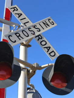 railroad crossing sign