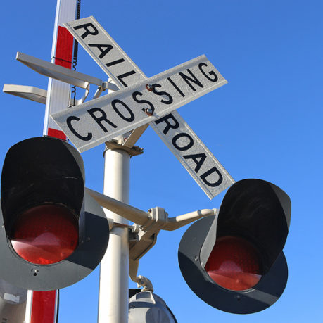 railroad crossing sign