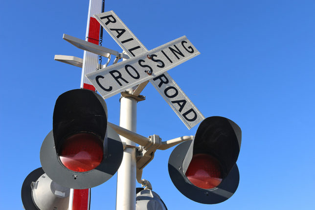 railroad crossing sign