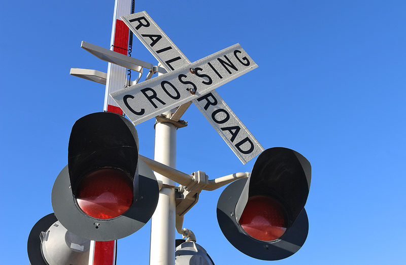 railroad crossing sign